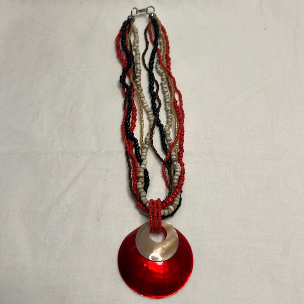 8” lines with beads and pearl shell